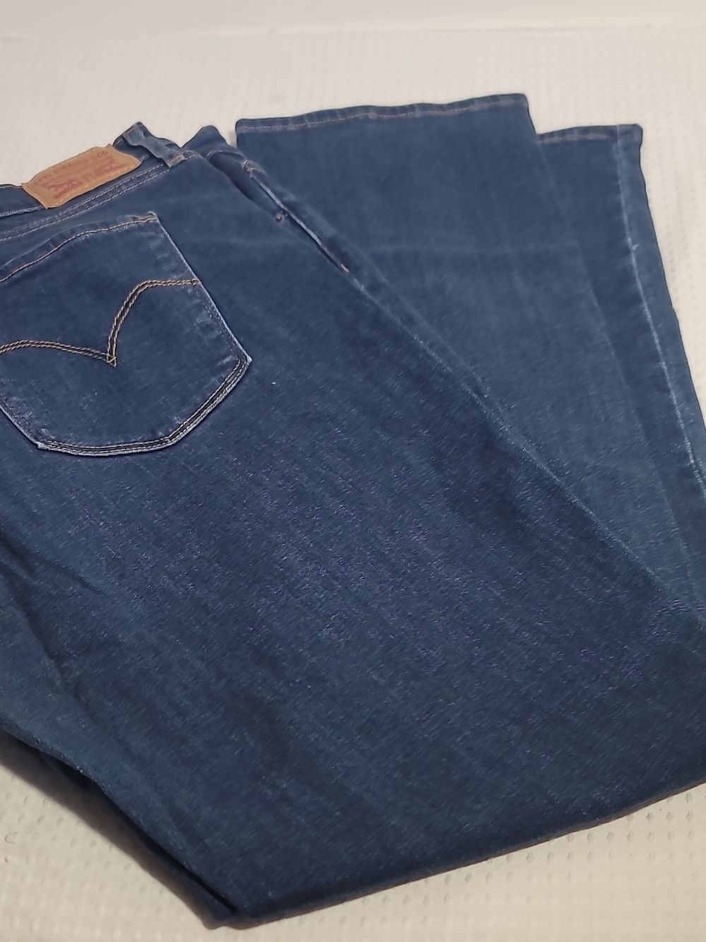 Levi's Blue Denim Jeans with Tan Patch